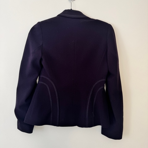 Tobias Suit Midi Dress Blazer Button Jacket Set of 2 Navy Blue Formal Wear Sz 4 - Picture 9 of 16